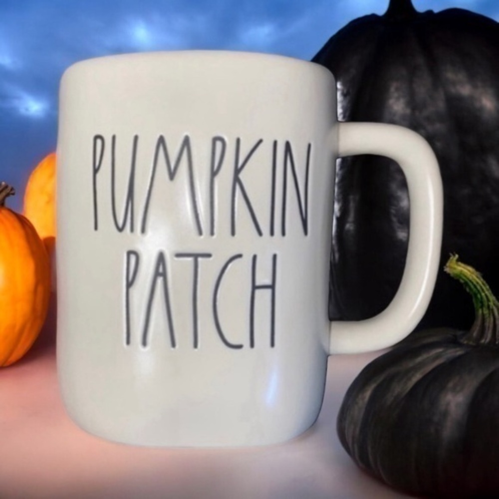 Rae Dunn PUMPKIN PATCH white large letter mug NWT